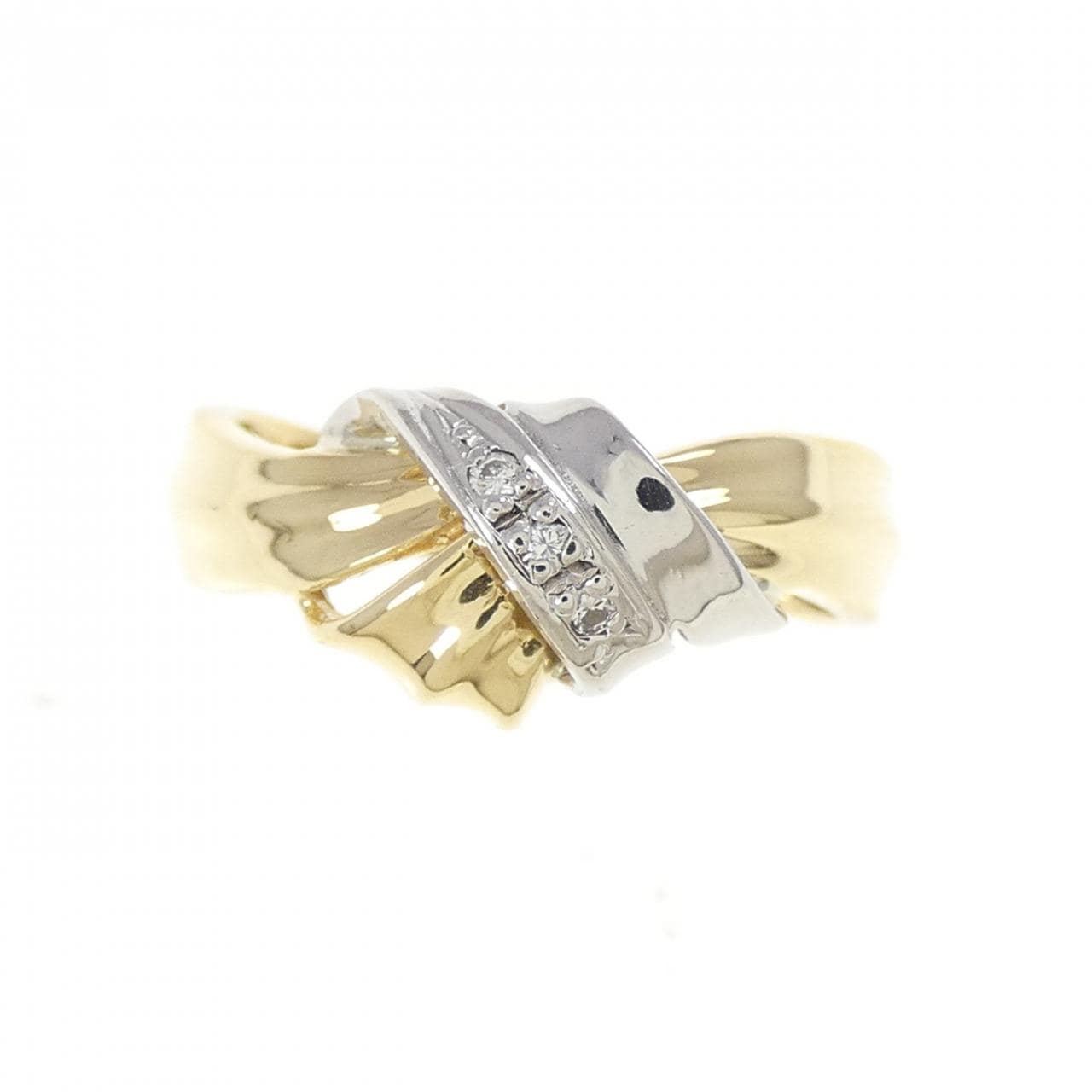 K18YG/PT900 ダイヤモンド リング 0.02CT