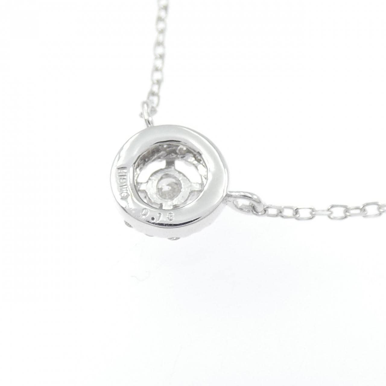 K18WG ダイヤモンド ネックレス 0.13CT