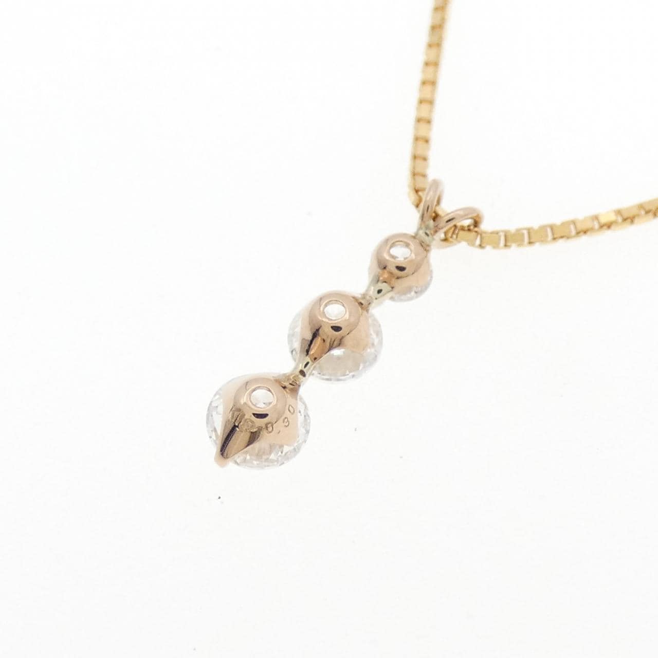 K18PG ダイヤモンド ネックレス 0.30CT