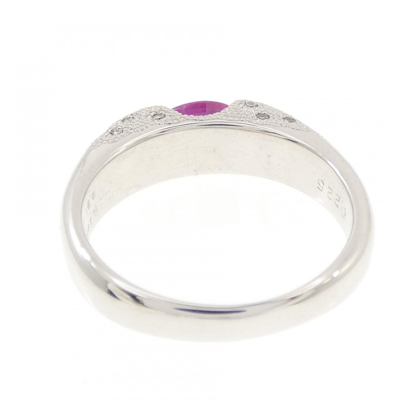 K18WG ルビー リング 0.608CT