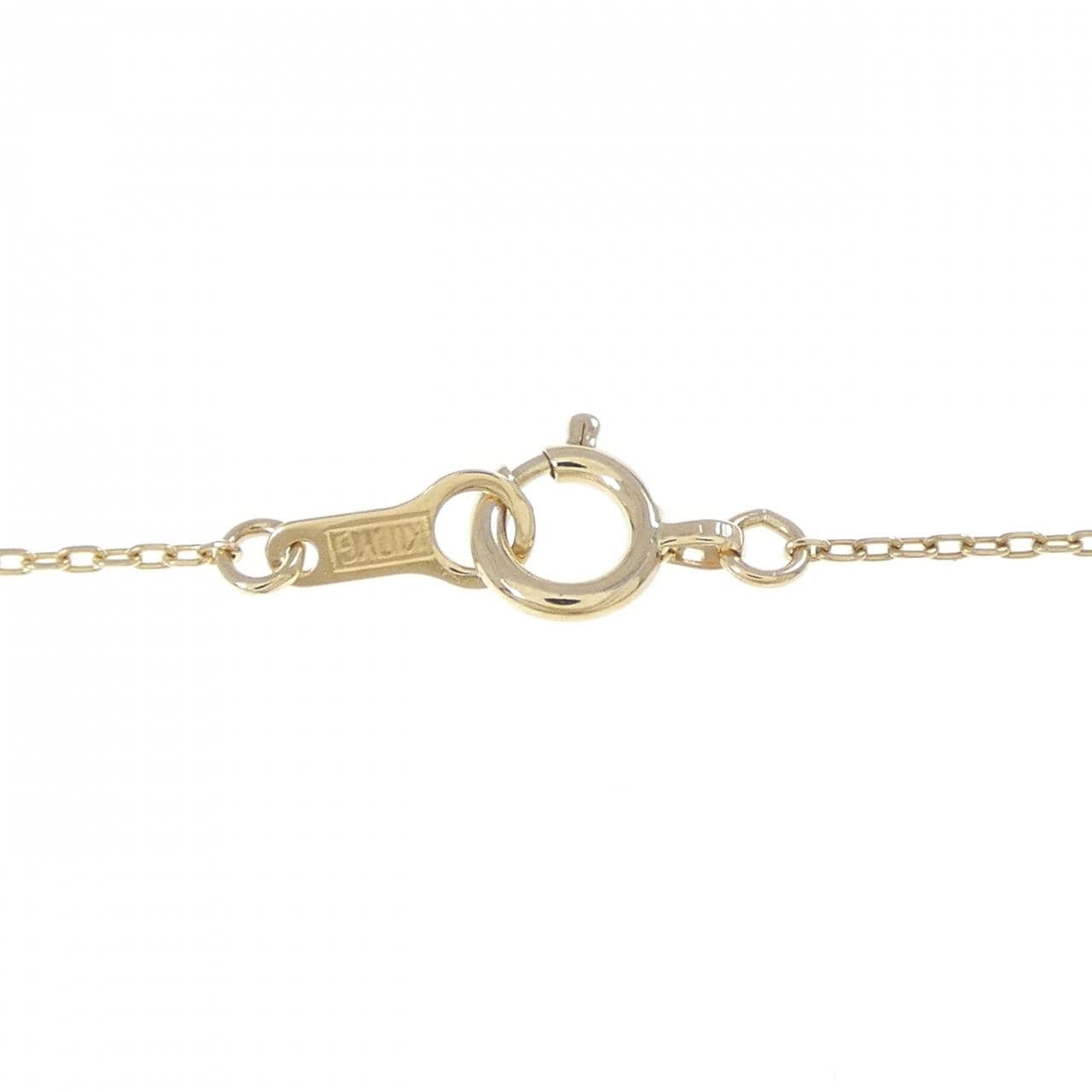 K10YG 字母 A钻石项链 0.05克拉