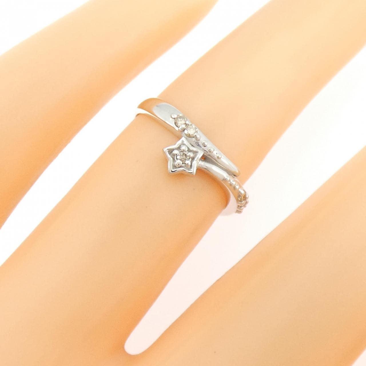 K10WG ダイヤモンド リング 0.07CT