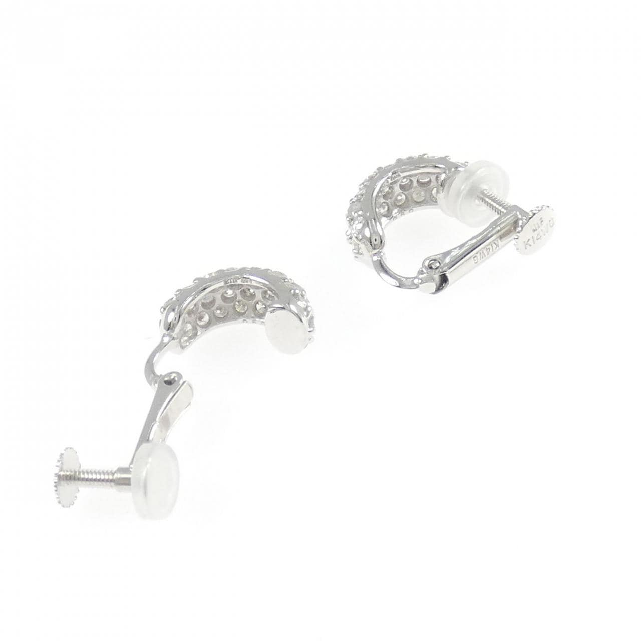 K18WG/K14WG ダイヤモンド イヤリング 1.00CT