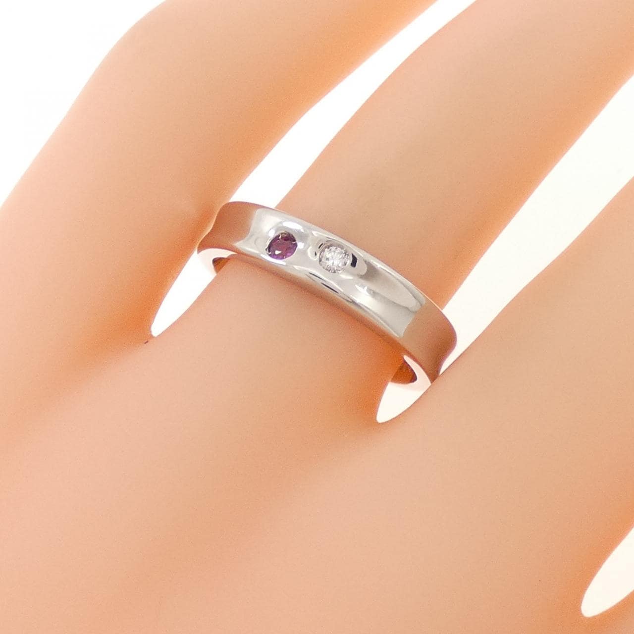PT900 ルビー リング 0.04CT