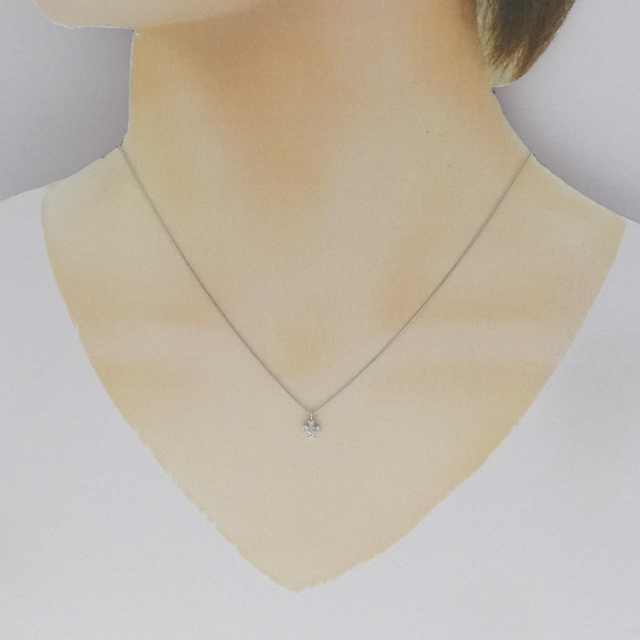K18WG ダイヤモンド ネックレス 0.10CT