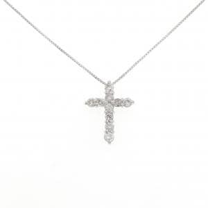 PT/PT850 クロス ダイヤモンド ネックレス 0.50CT