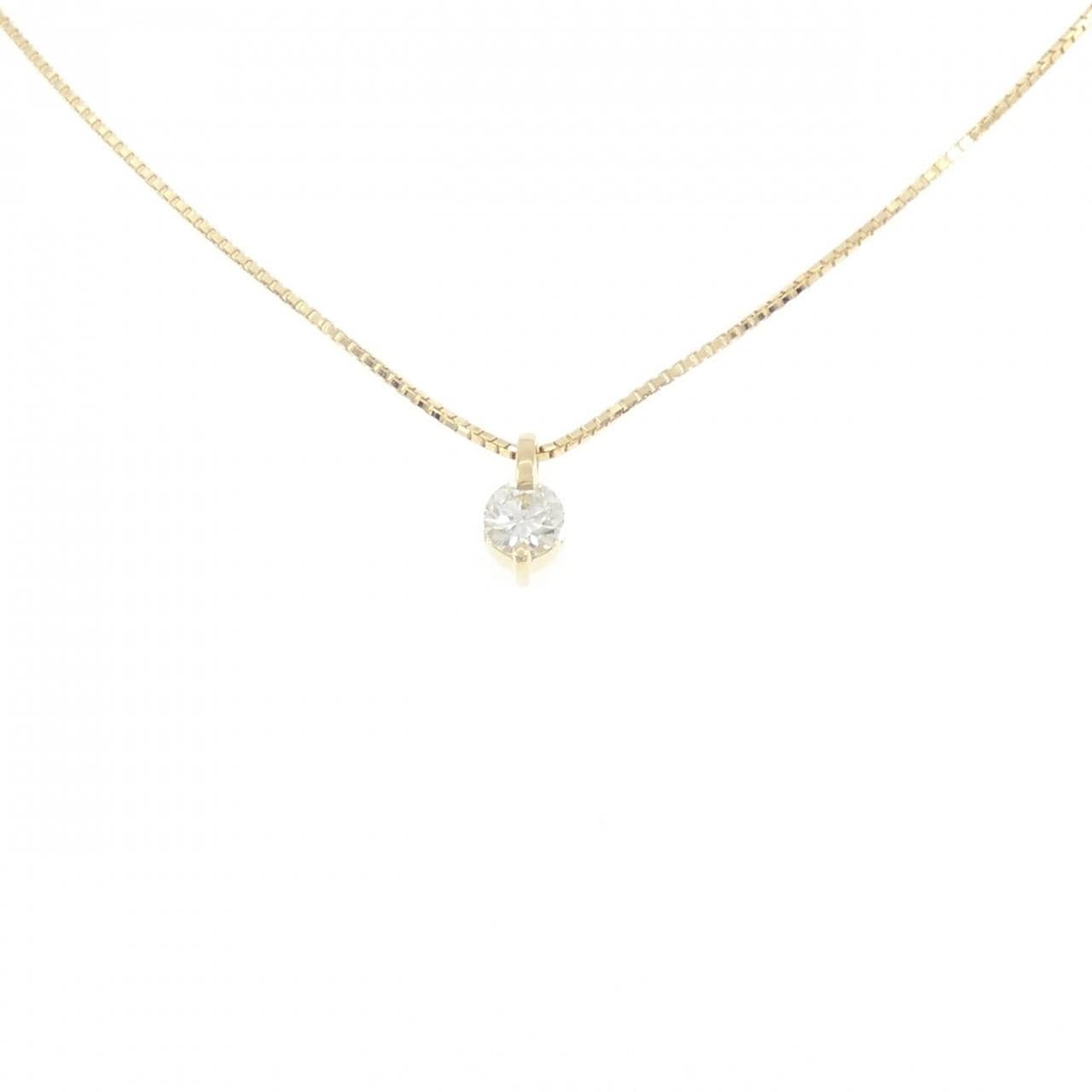 K18YG ソリティア ダイヤモンド ネックレス 0.51CT