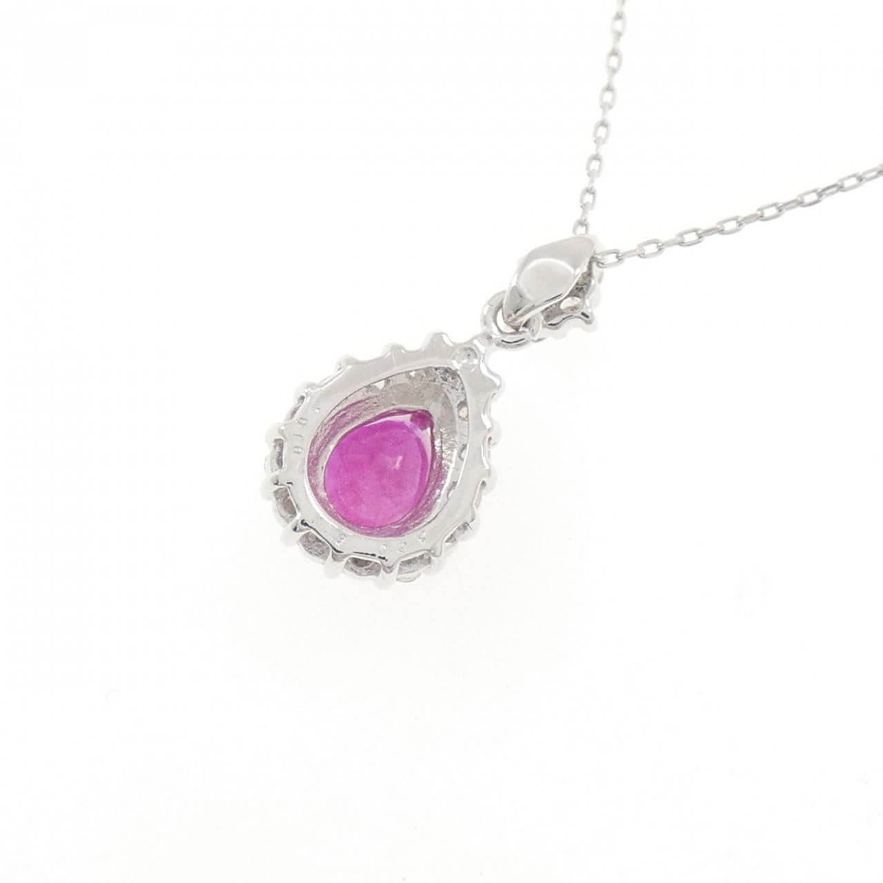 K18WG ルビー ネックレス 1.010CT