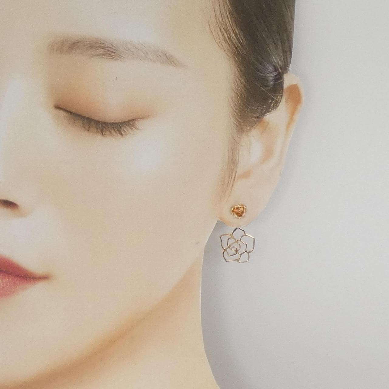 【新品】K18PG フラワー ピアス