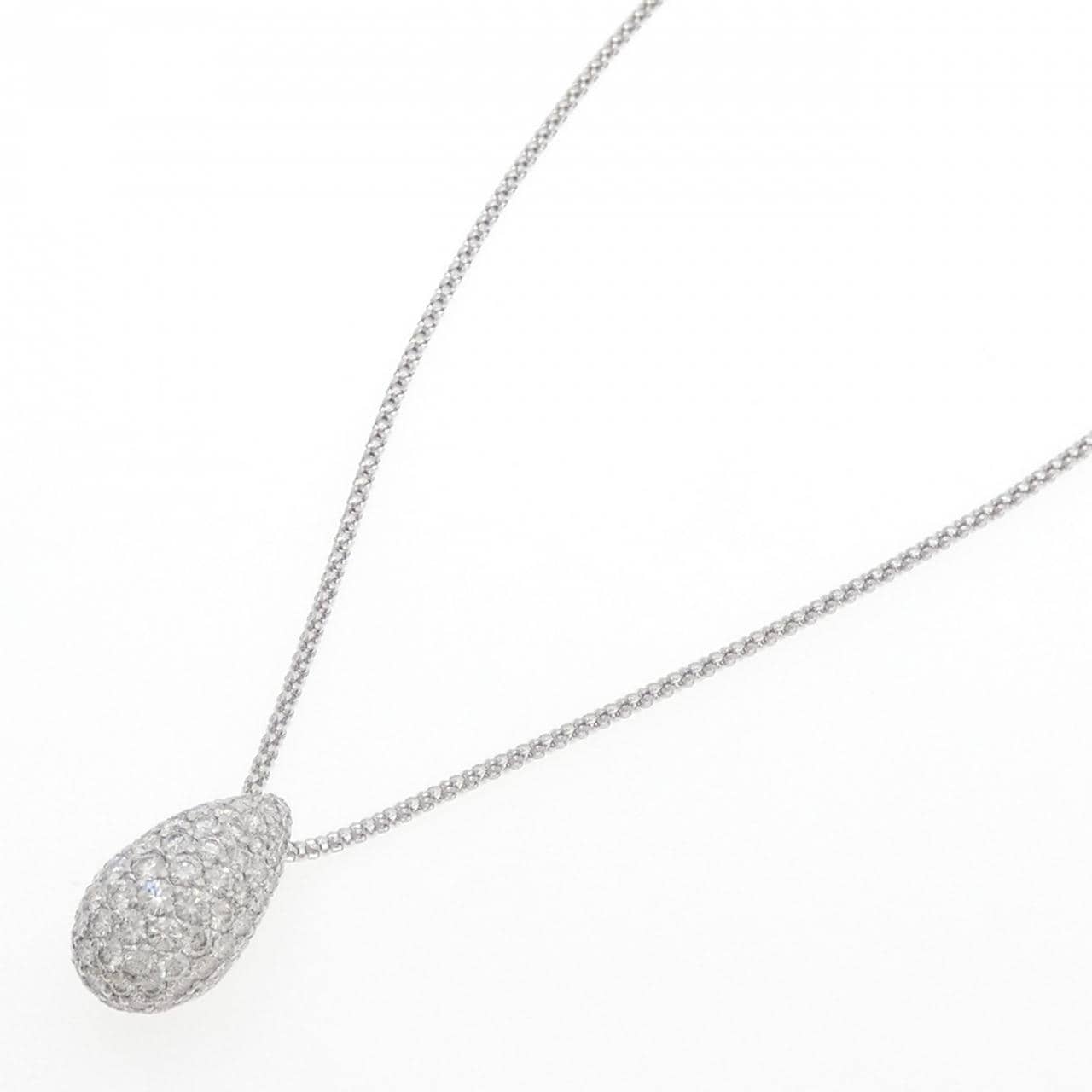 K18WG Pave Diamond Necklace 2.01CT