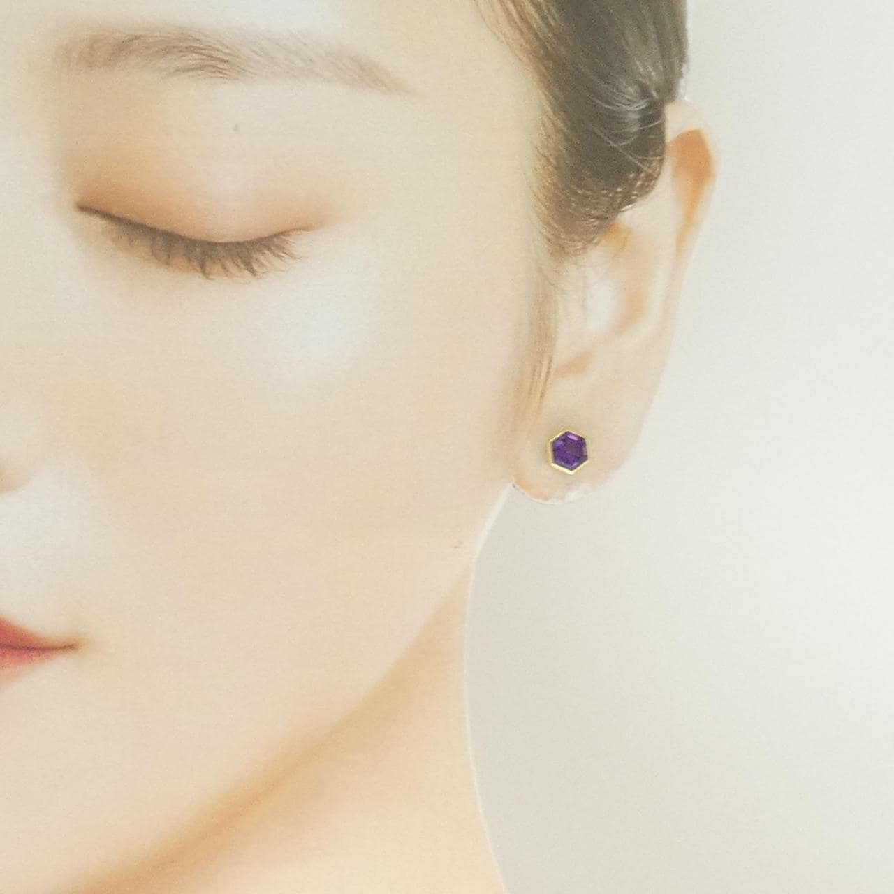 K18YG アメジスト ピアス