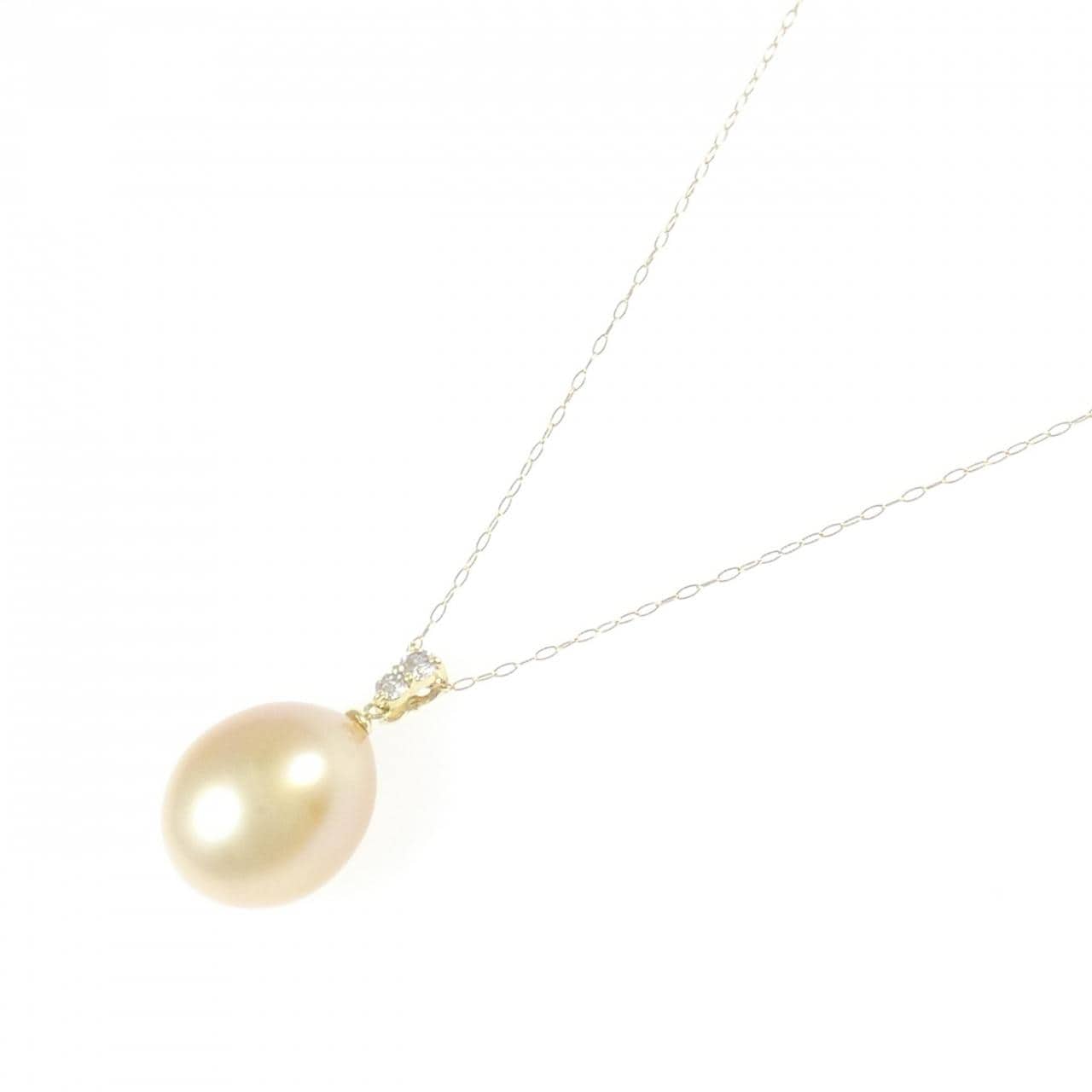 K18YG 白蝶パール ネックレス