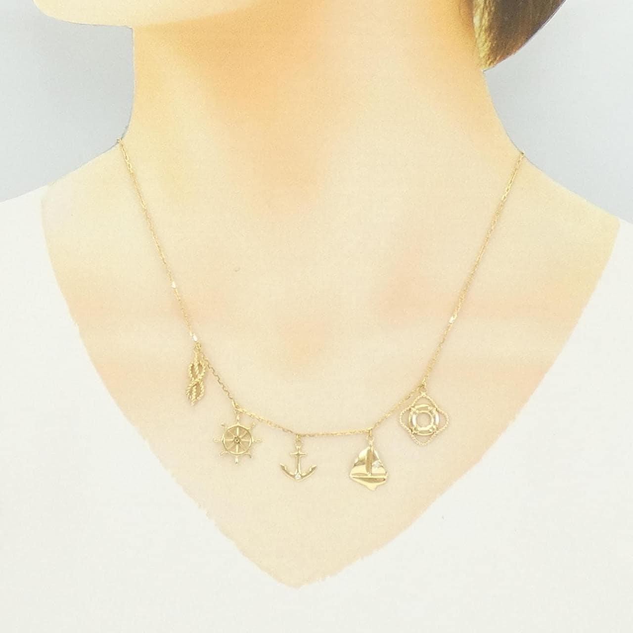 K18YG ダイヤモンド ネックレス