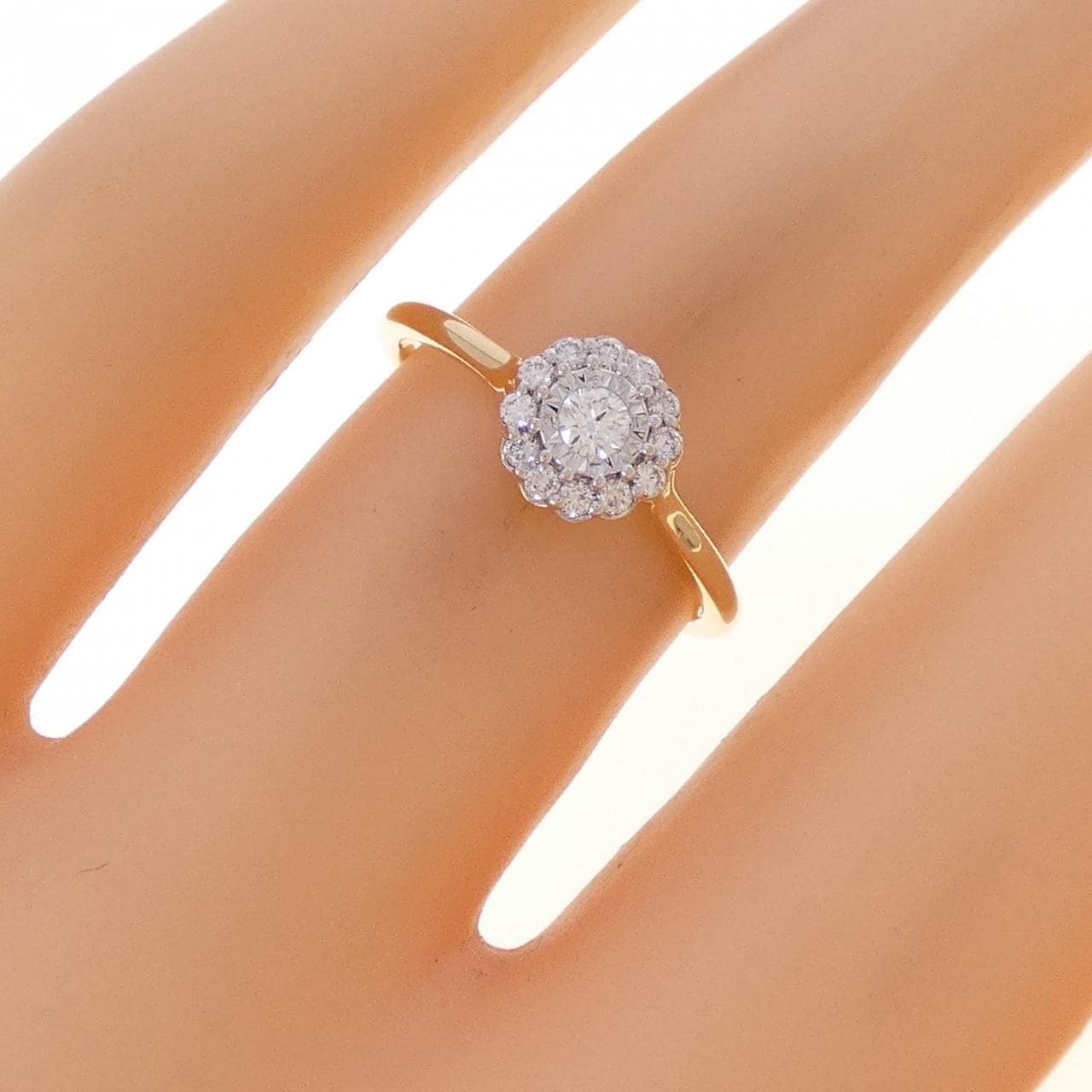 K18YG/K18WG ダイヤモンド リング 0.06CT
