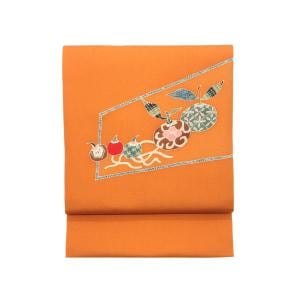 名古屋帯　塩瀬染帯　友禅加工