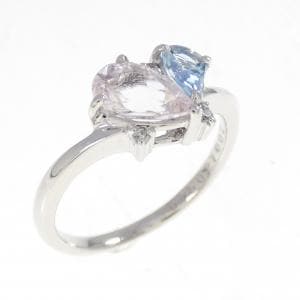 K18WG カラーストーン リング