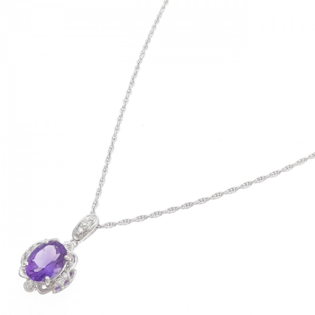 PT900/PT850 アメジスト ネックレス 1.15CT
