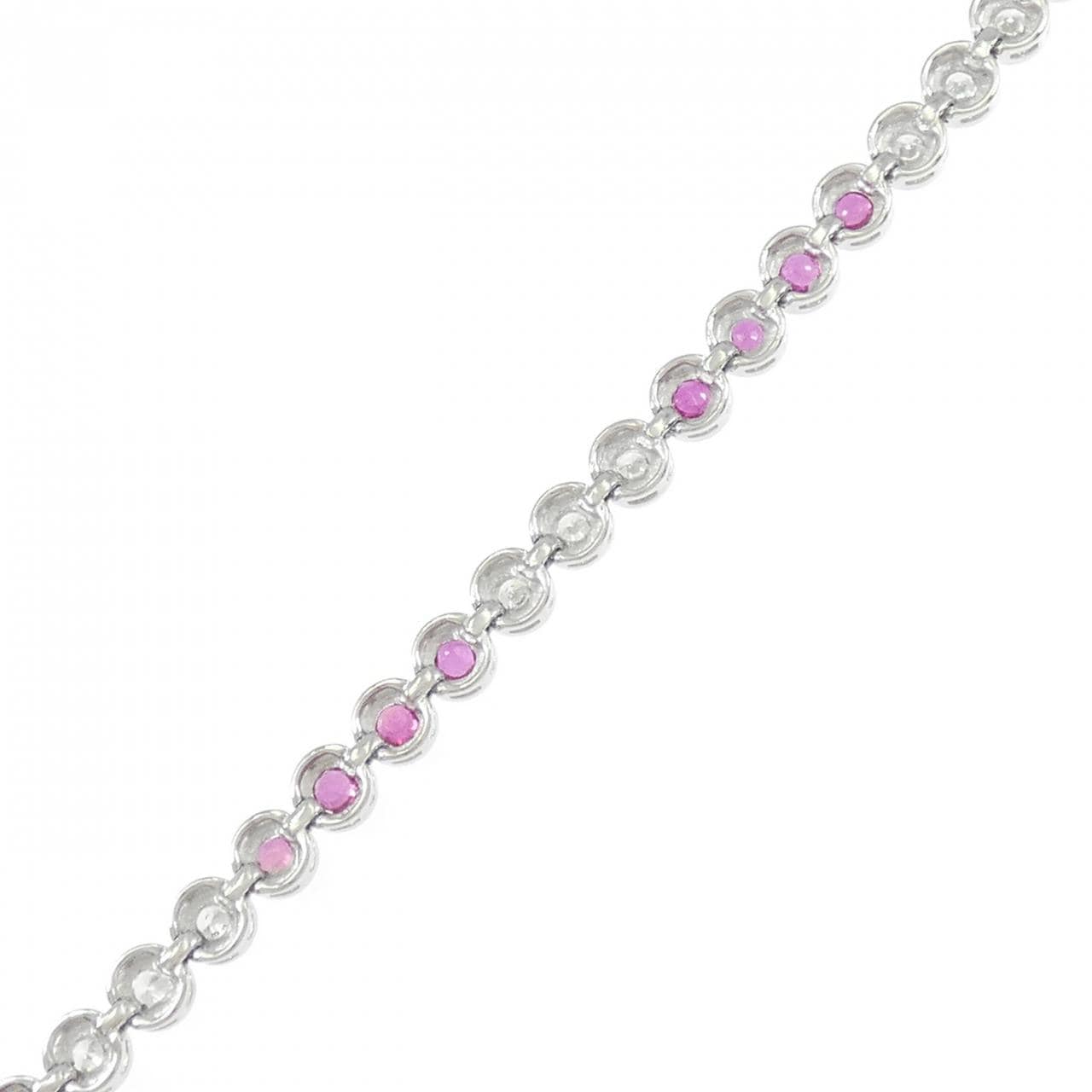 PT850 ルビー ブレスレット 2.00CT