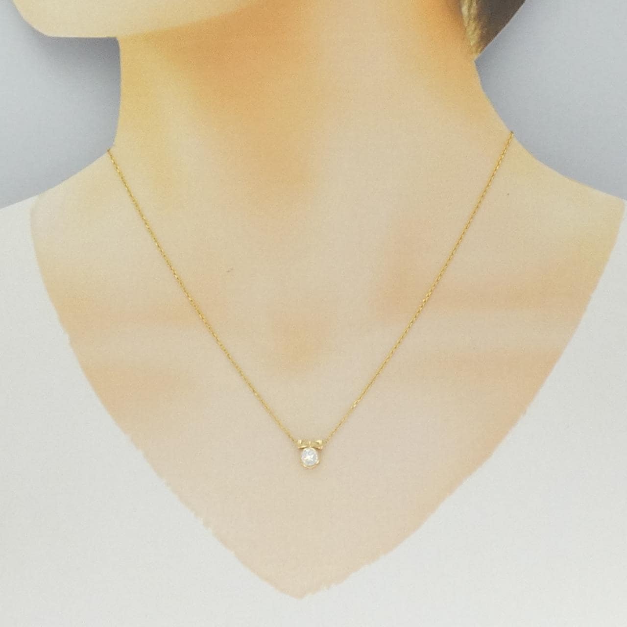 K18YG ダイヤモンド ネックレス 0.38CT