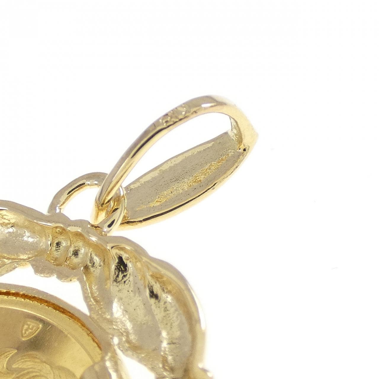 K18YG(枠) コイン ペンダント