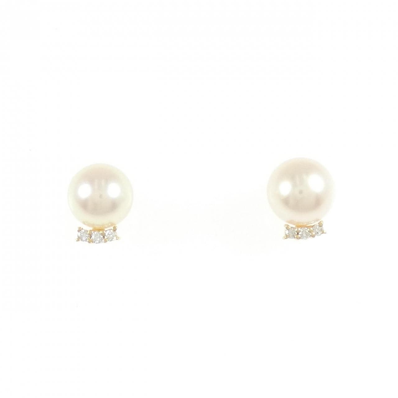 K18YG アコヤパール ピアス 6.9mm