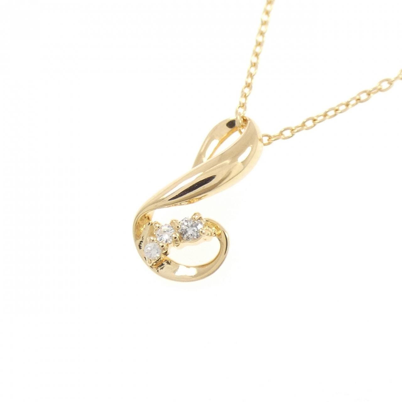 K18YG ダイヤモンド ネックレス 0.04CT