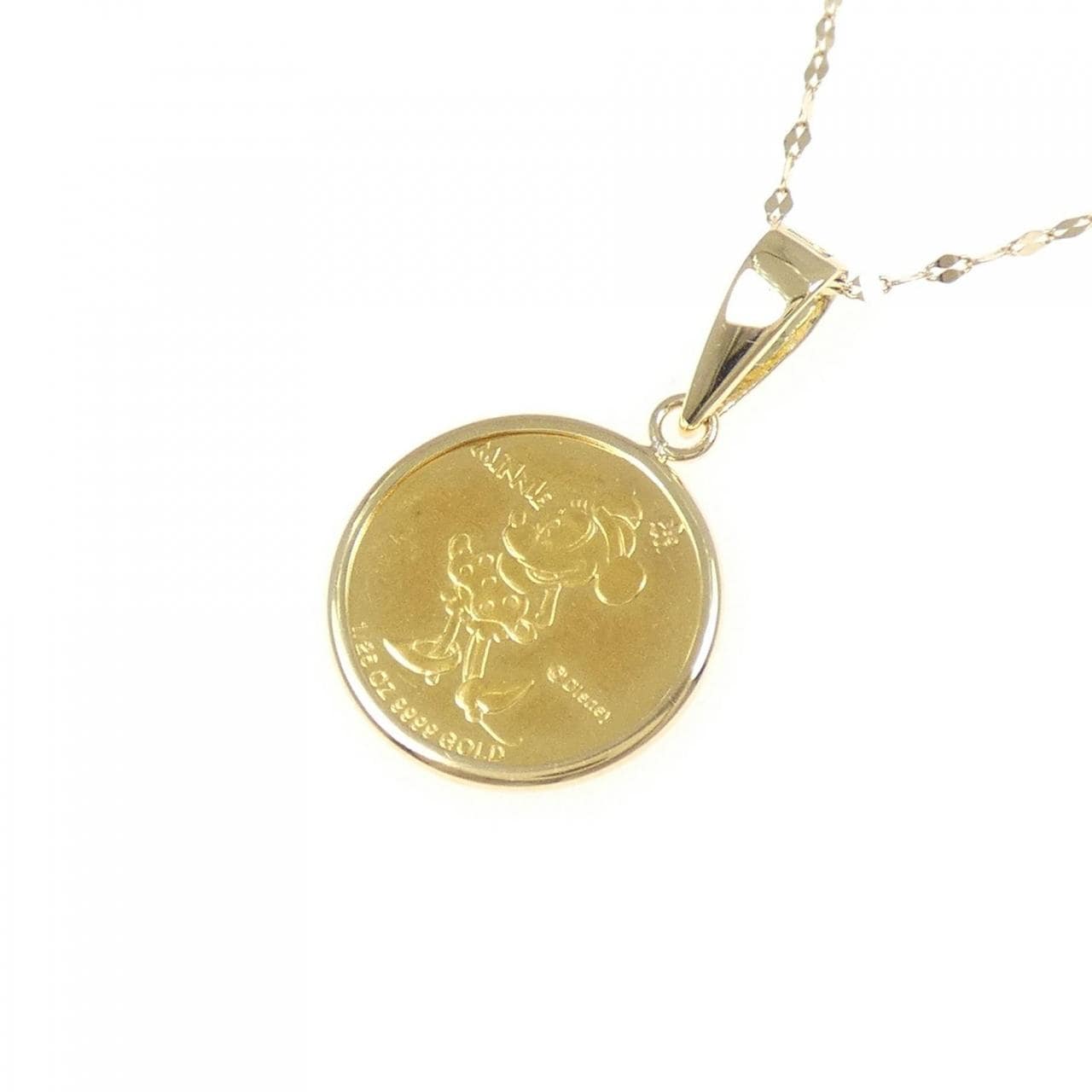 K18YG(枠) コイン ネックレス