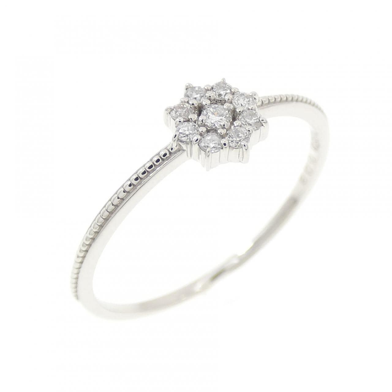 PT950 フラワー ダイヤモンド リング 0.08CT
