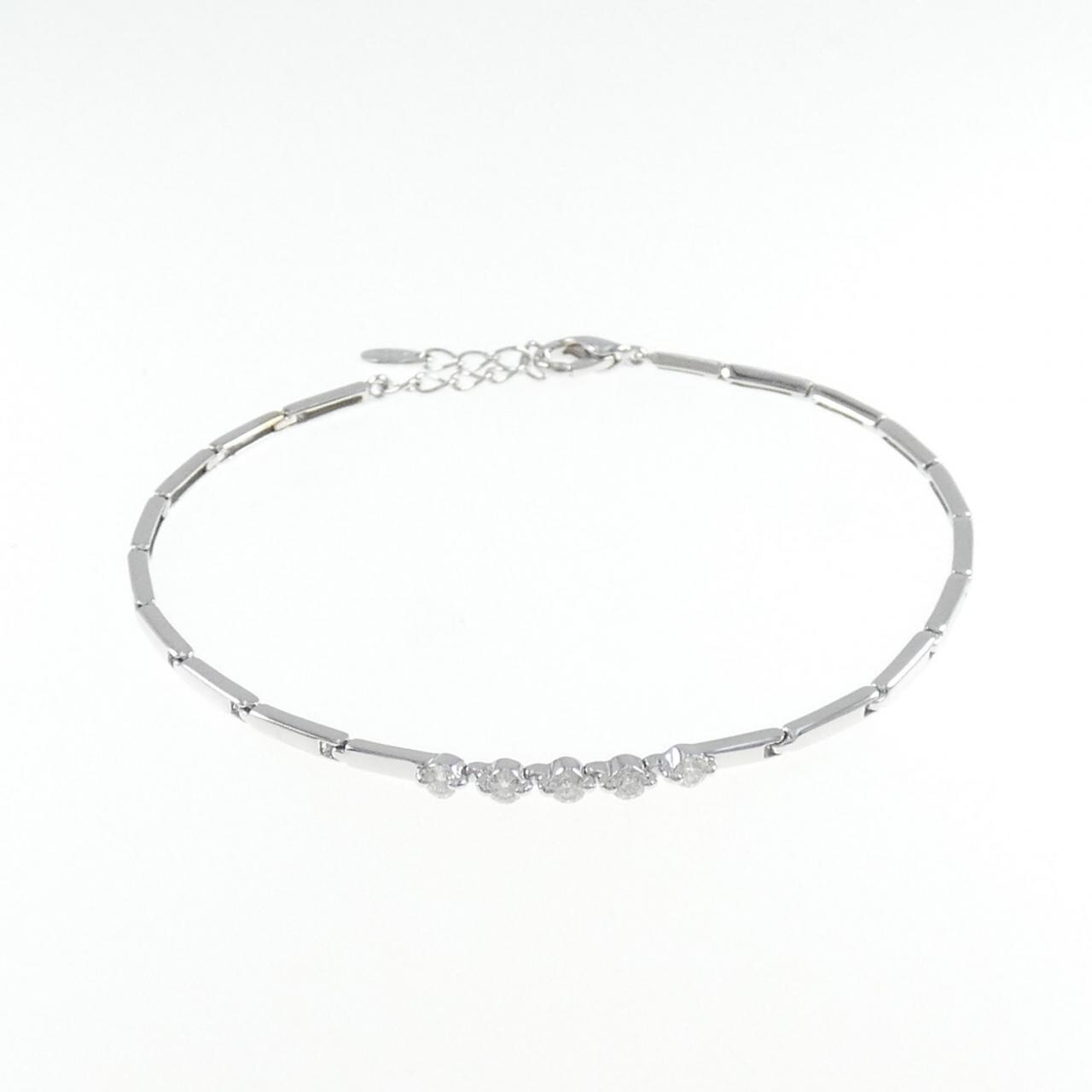 K18WG Diamond bracelet 0.25CT