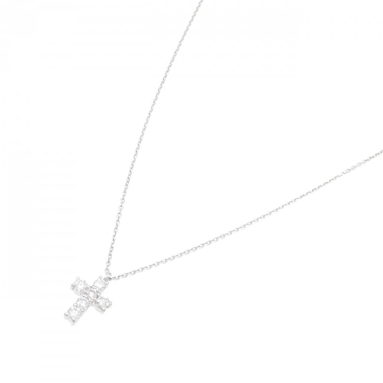 ヴァンドーム クロス ダイヤモンド ネックレス 0.30CT