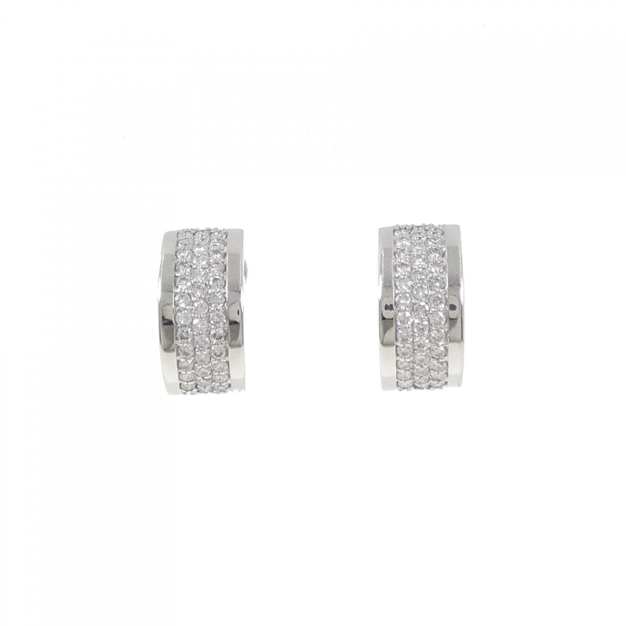 K18WG鑽石耳環/耳夹1.00CT