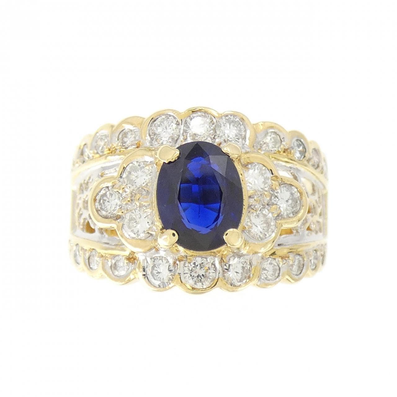 K18YG Sapphire Ring 1.181CT