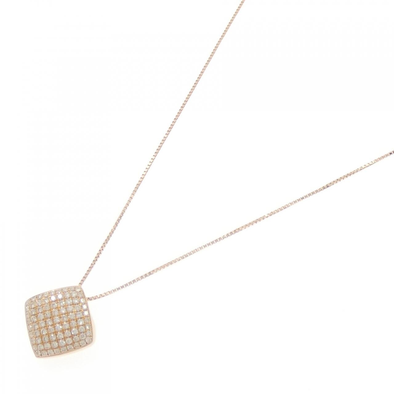 750YG/750WG/K18PG Pavé Diamond Necklace