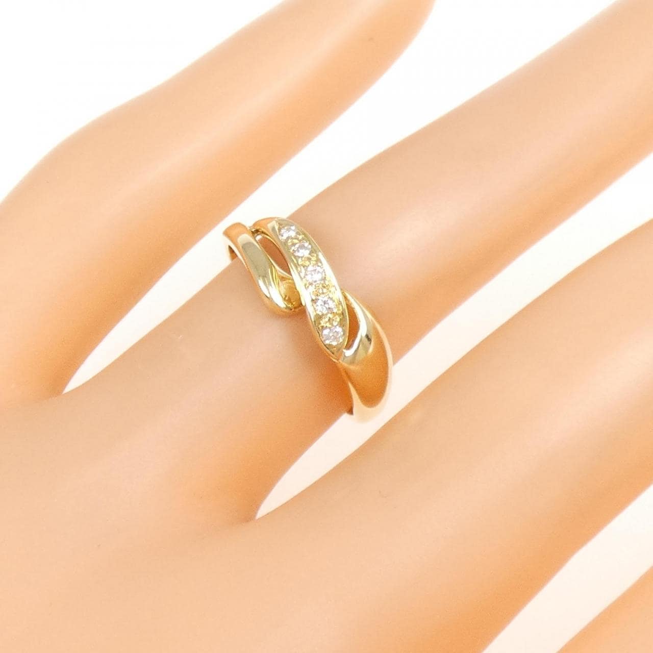 K18YG ダイヤモンド リング 0.05CT