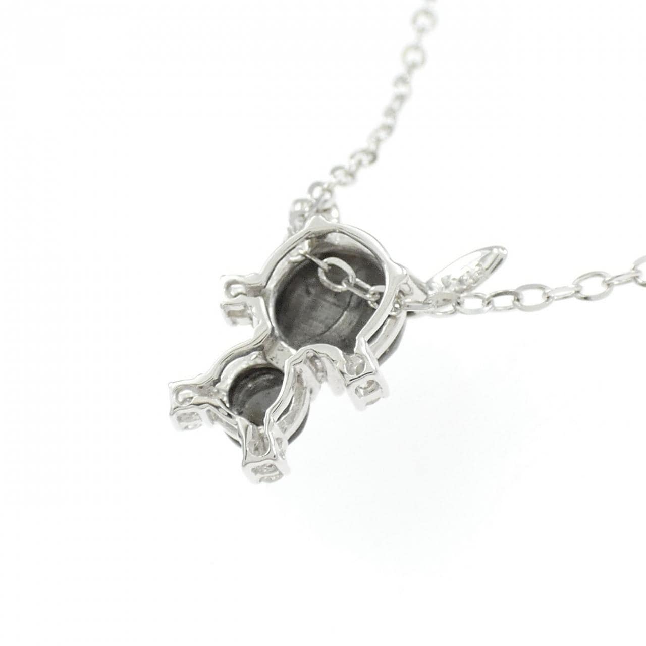 K18WG ラビット ダイヤモンド ネックレス 1.18CT