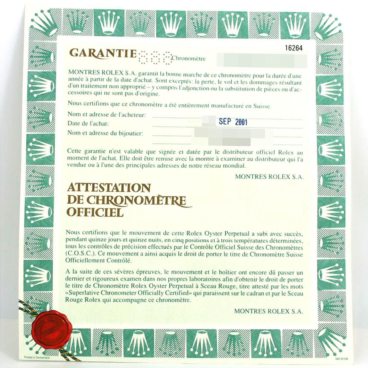 ロレックス サンダーバード 16264･3 SSxWG 自動巻 K番