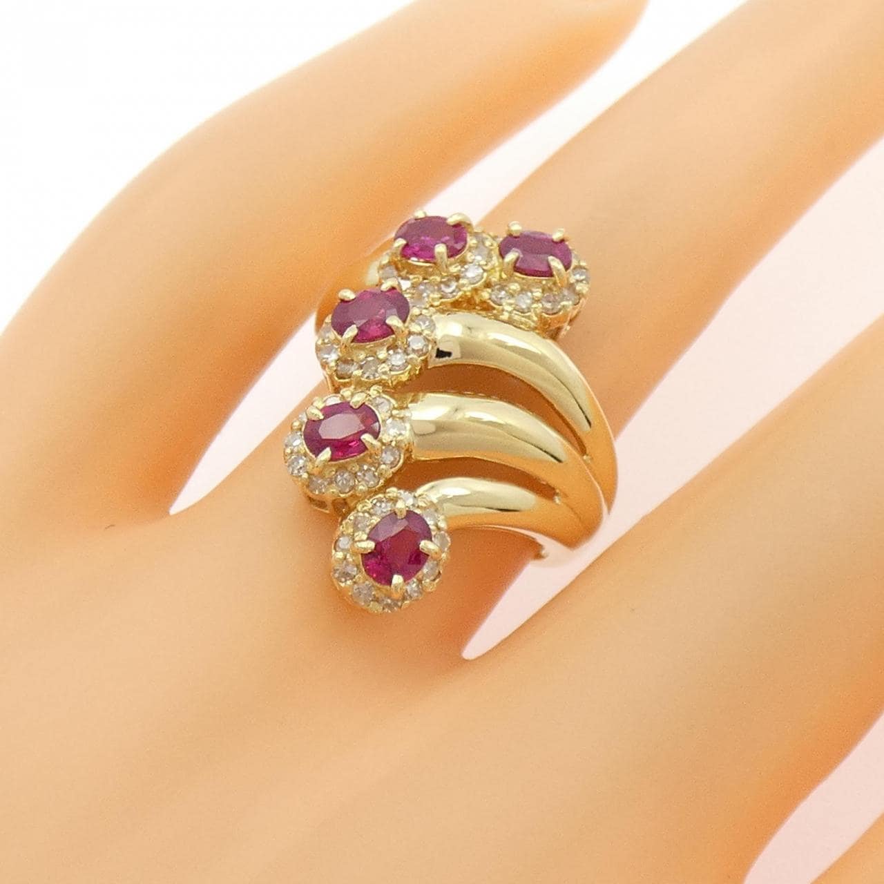 K18YG ルビー リング