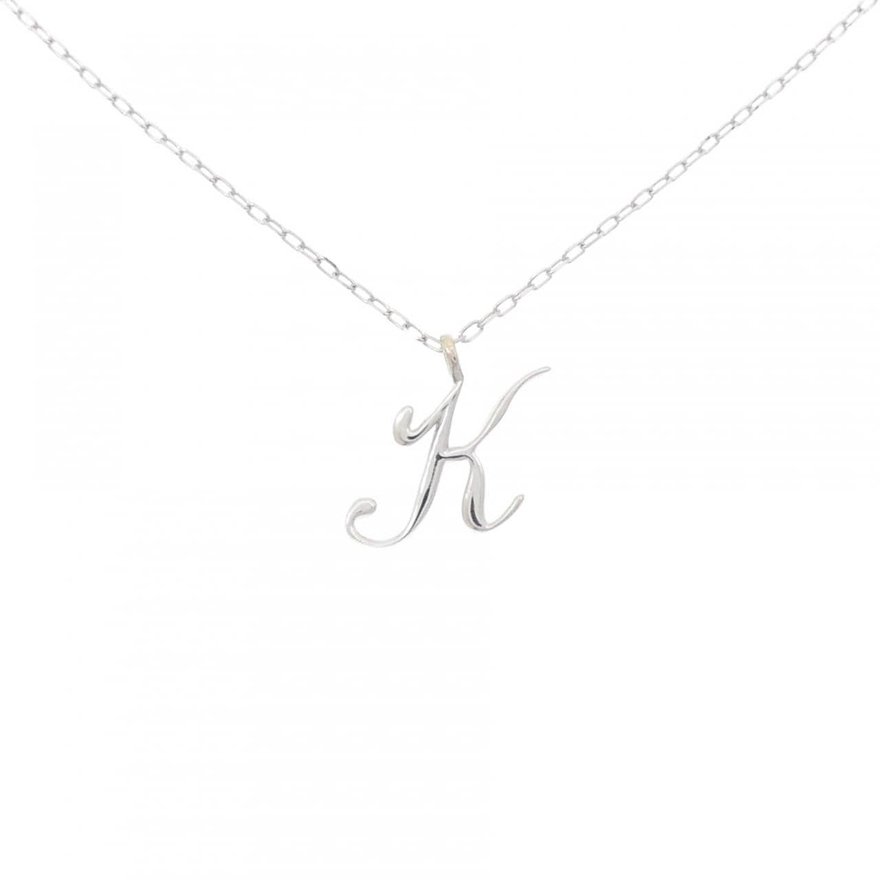 K10WG イニシャルK ネックレス