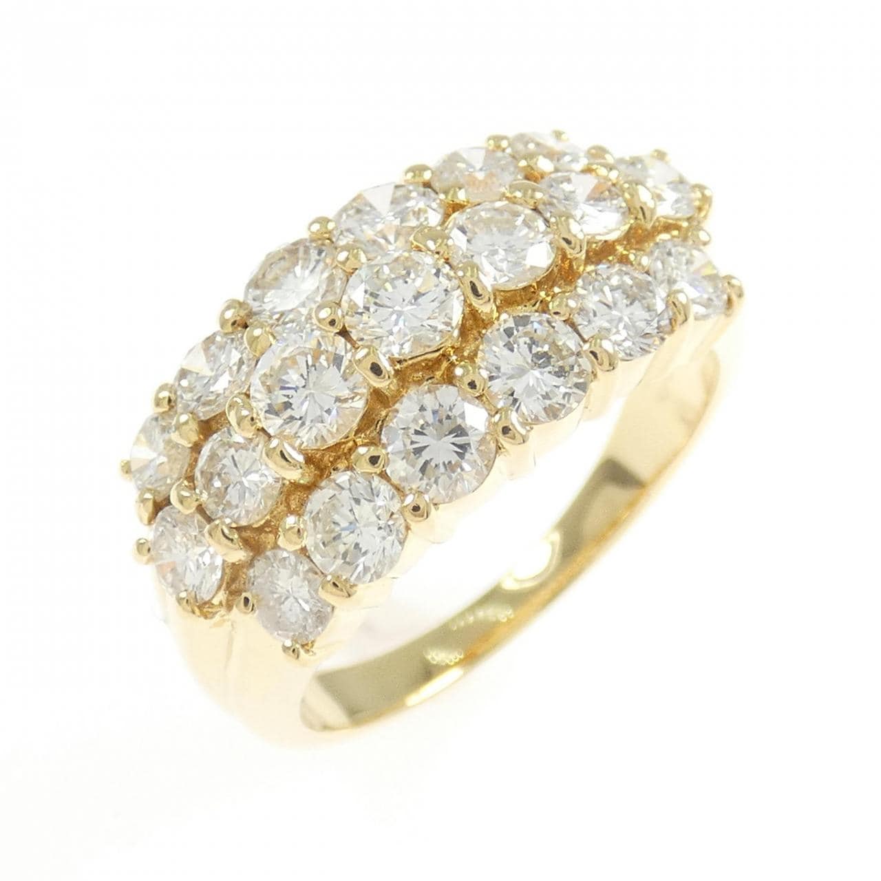 K18YG ダイヤモンド リング 2.02CT