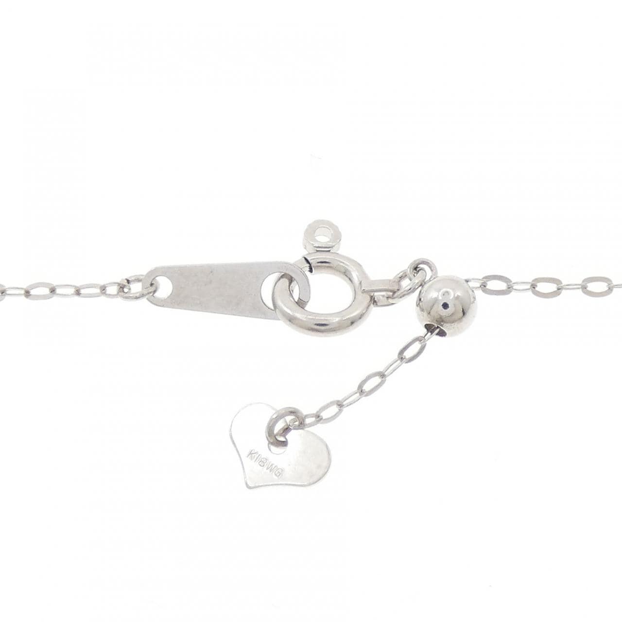 K18WG ソリティア ダイヤモンド ネックレス 0.32CT