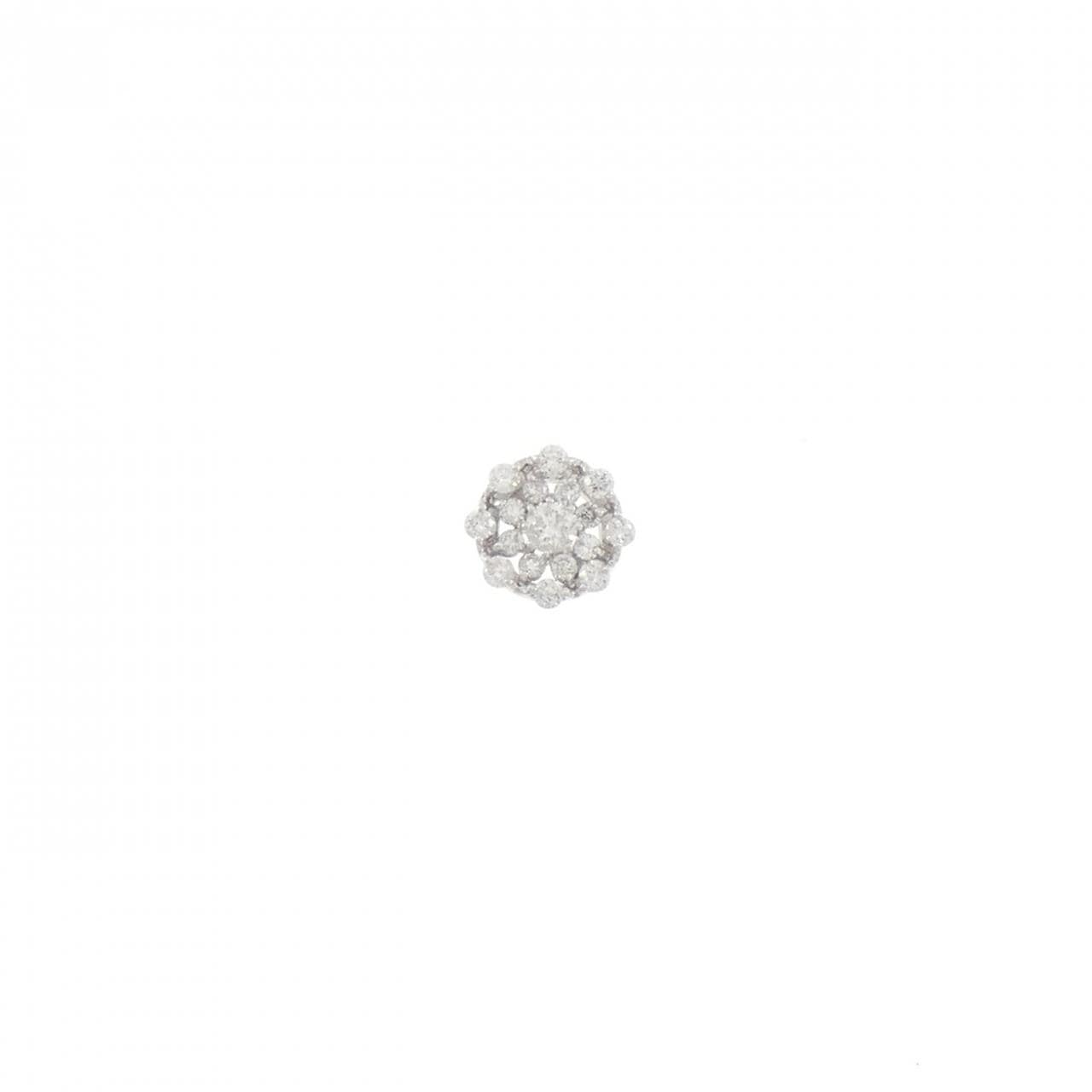K18WG ダイヤモンド ピアス 0.10CT 片耳