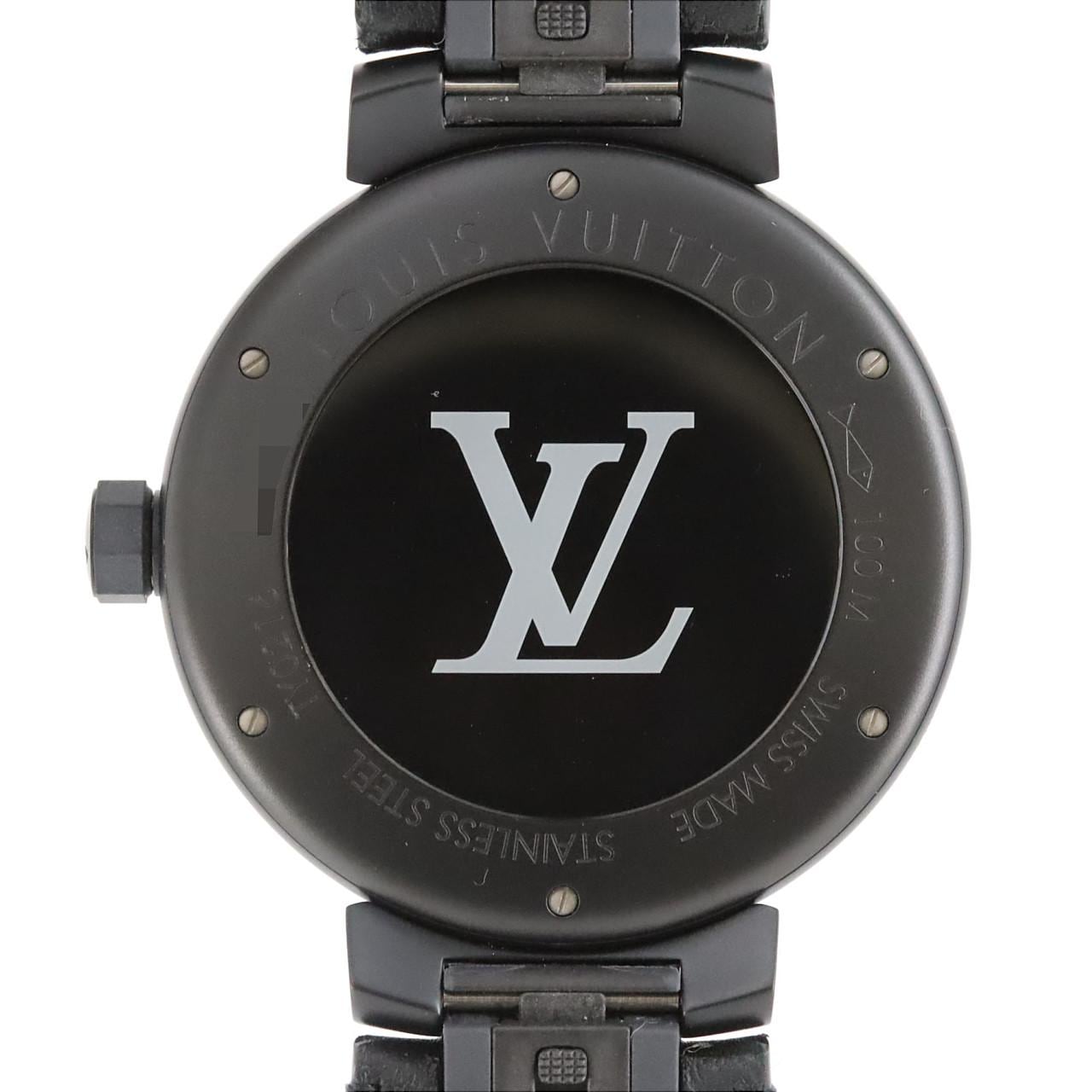 ルイヴィトン タンブールオ-トマティックオールブラック PVD Q1D22 SS 自動巻