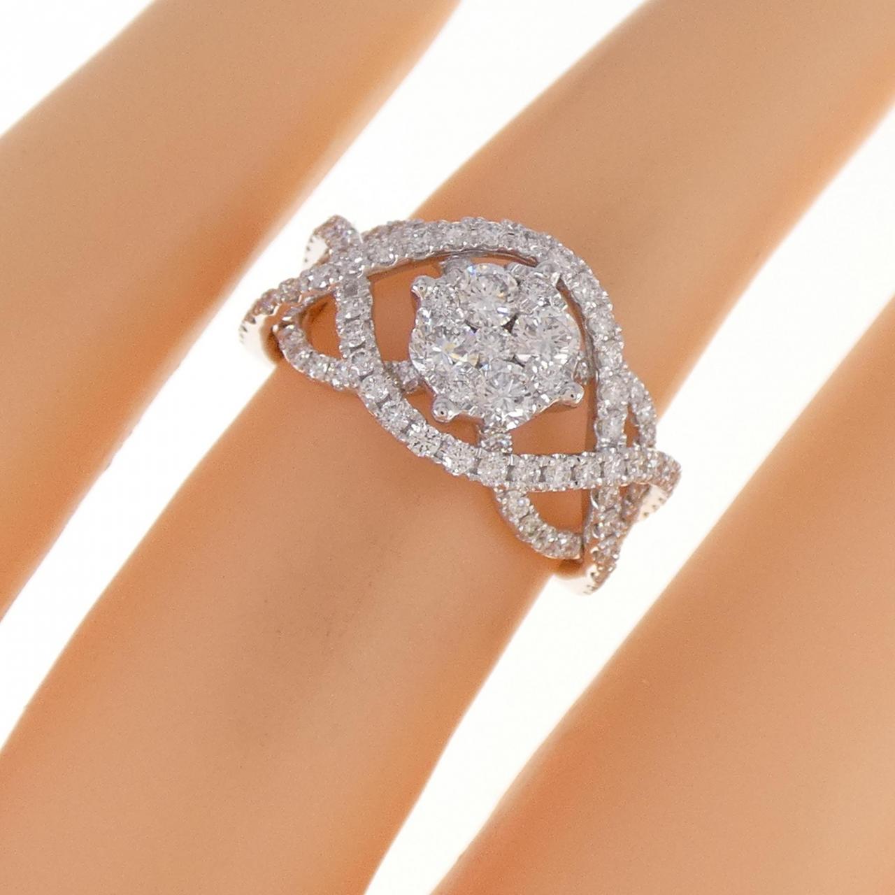 K18WG ダイヤモンド リング 0.90CT