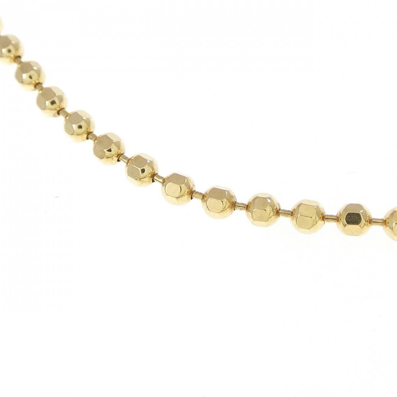 K18YG ボール チェーンネックレス