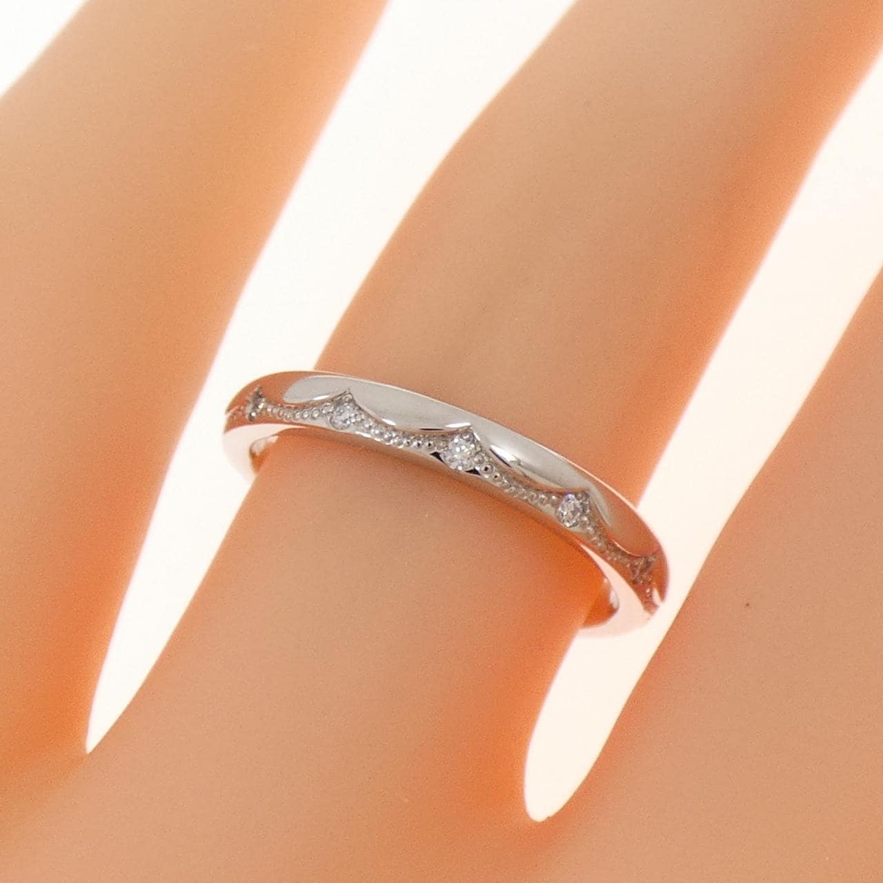 PT950 ダイヤモンド リング 0.040CT