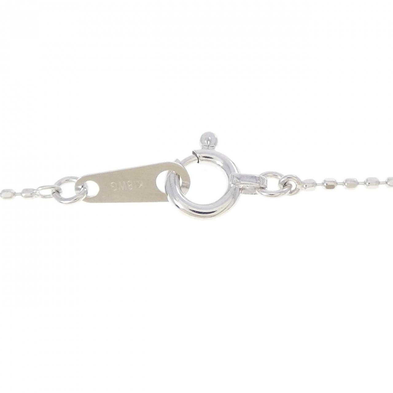 K18WG スリーストーン ダイヤモンド ネックレス 0.51CT