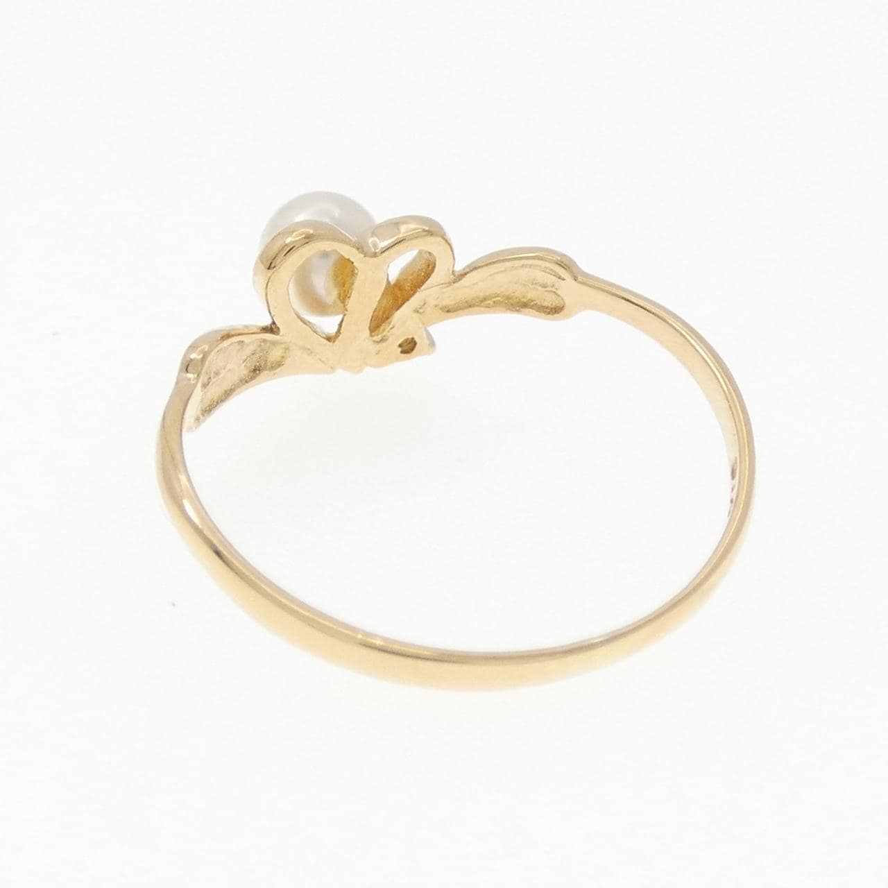K18YG ハート アコヤパール リング 4.1mm