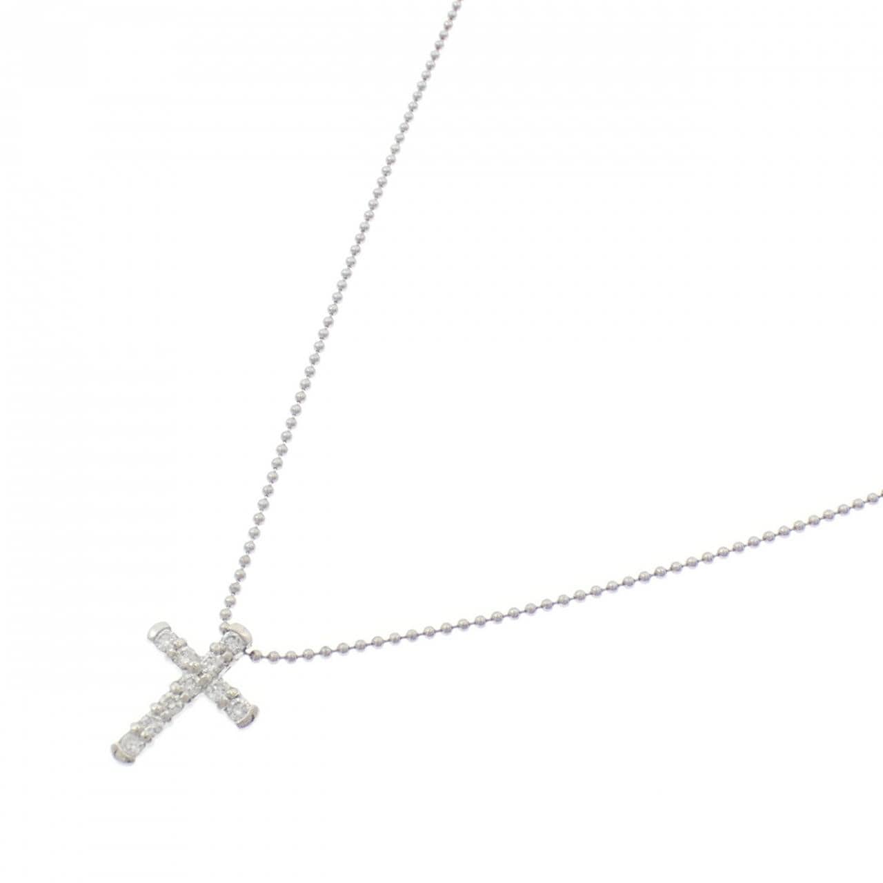 PT900/PT850 クロス ダイヤモンド ネックレス 0.20CT