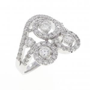 K18WG ダイヤモンド リング 1.12CT