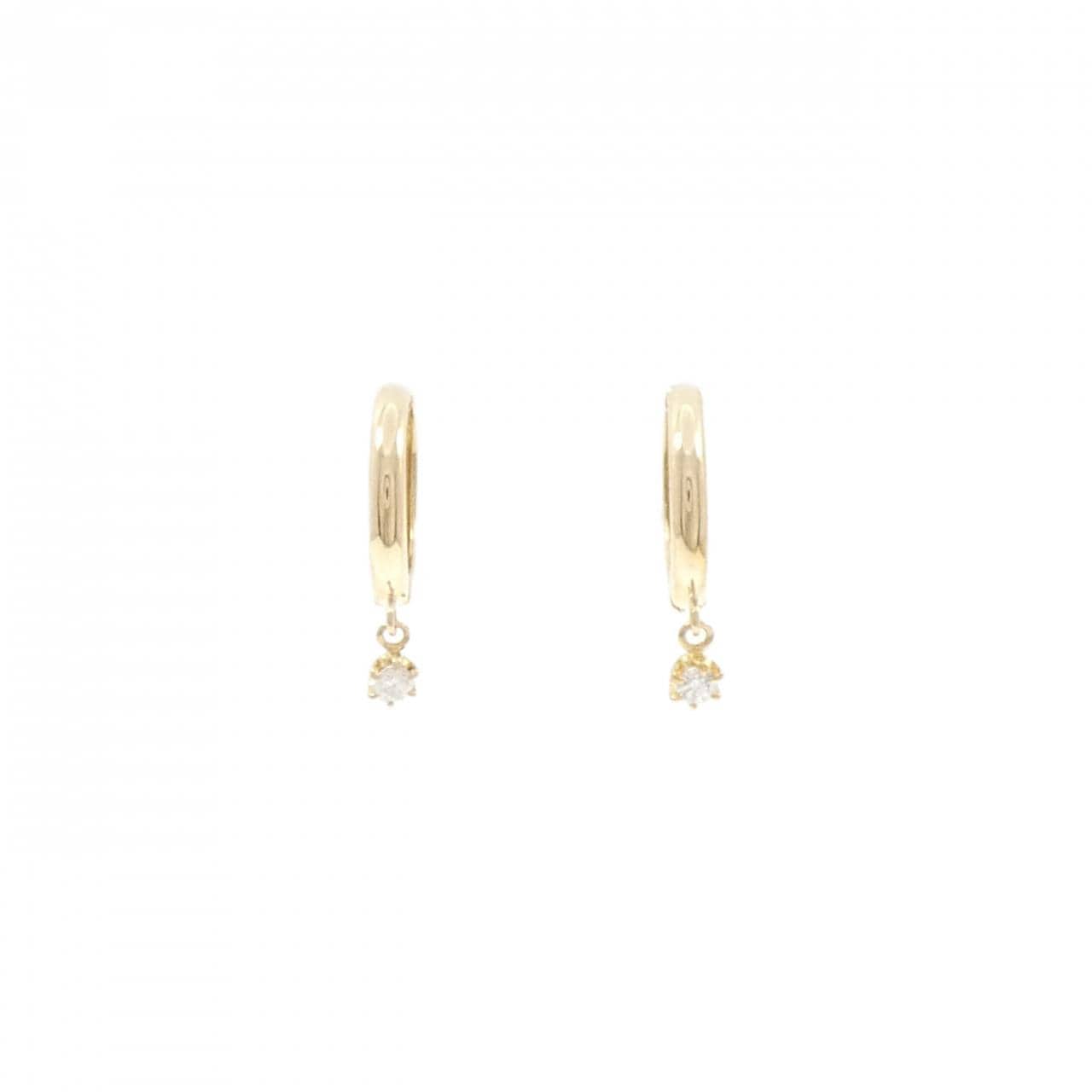 K10YG ダイヤモンド イヤリング 0.10CT